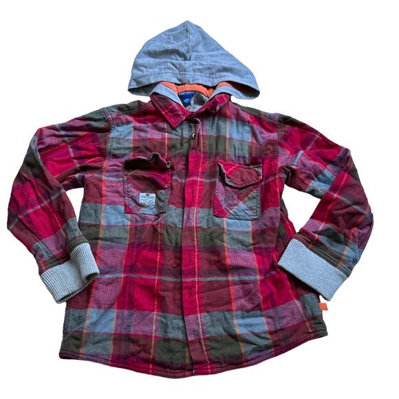 Naartjie Flannel Hooded Shirt Jacket - Size XXL (9 years) - Picture 1 of 5